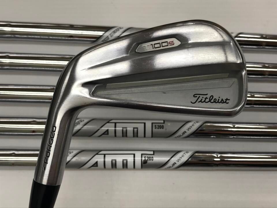 タイトリスト　T100・S 2021　AMT TOUR WHITE　S200フレックス　アイアンセット　中古【最短即日発送】