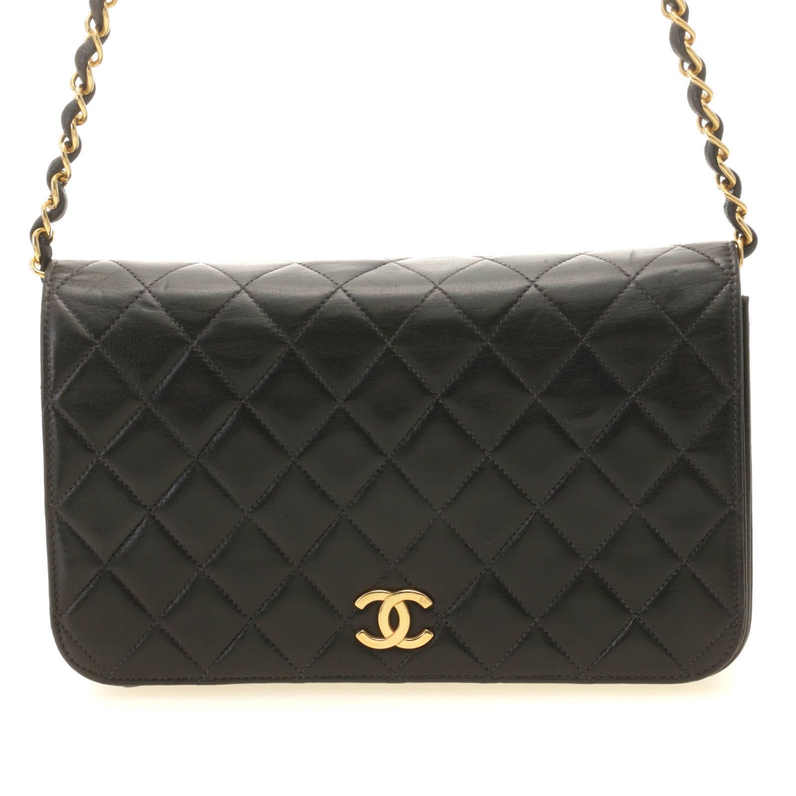 CHANEL シャネル マトラッセ23 プッシュロックフルフラップ チェーンショルダー ブラック ショルダーバッグ ラムスキン/GP GP ブラック レディース【中古】433
