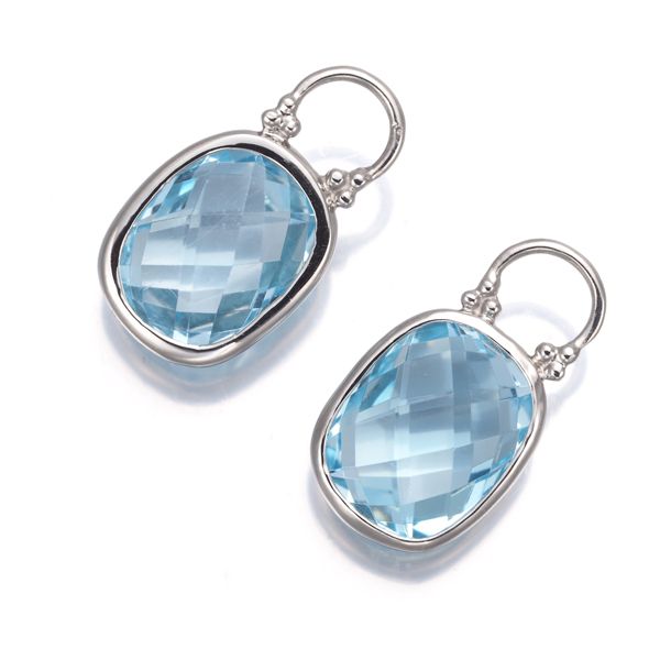 GSTV ピアス トパーズ 3.30ct/3.30ct 多面カット 一粒 チャーム Pt950