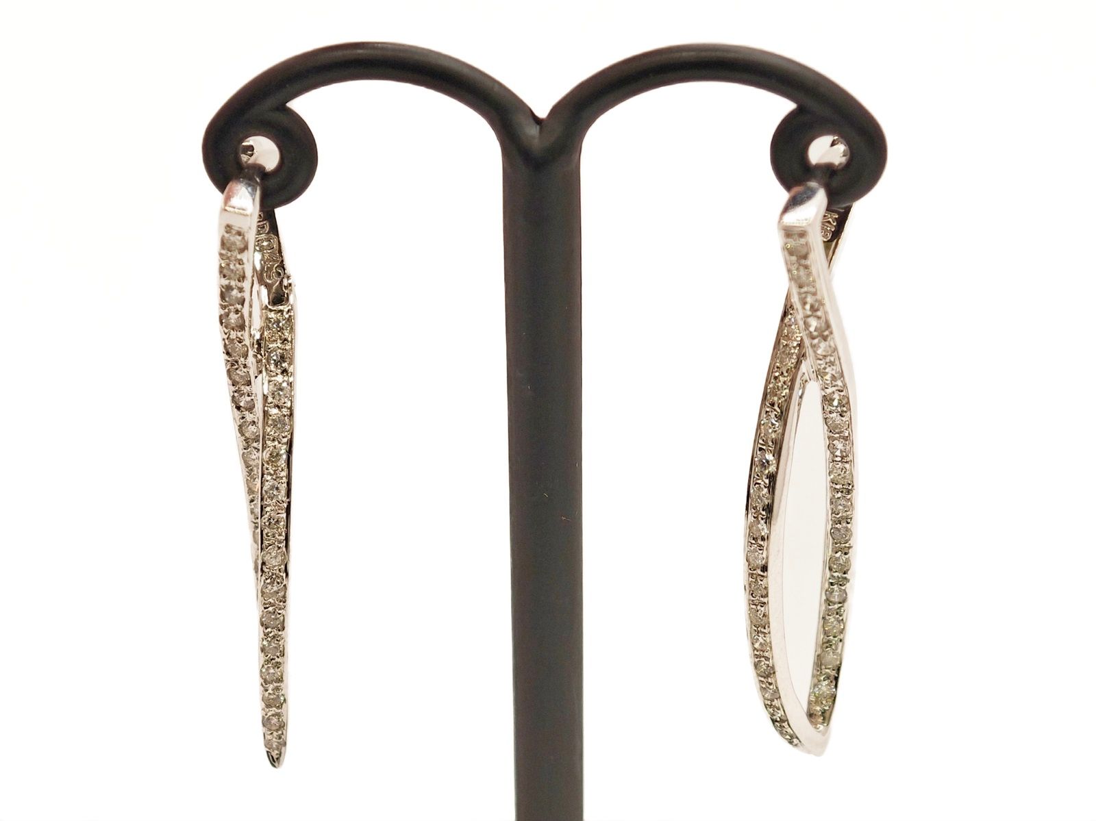 JEWELRY ジュエリー K18WG/D0.43/3.5g ピアス K18ホワイトゴールド K18WG/ダイヤモンド シルバー レディース【中古】471 57,045円