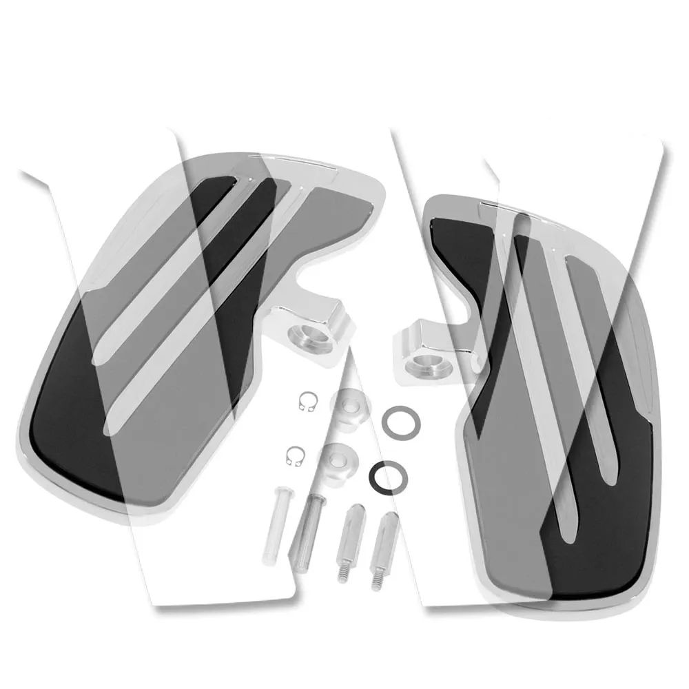 インディアン スカウト 2015-2022年式 スカウト60 2016-2022年式 スカウトボバー 2018-2022年式 フロント 拡大 ドライバー フットペダル フットペグ ペダル ブラケット クローム/ブラック パーツ カスタム
