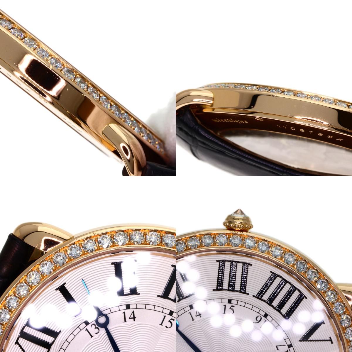 CARTIER カルティエ WR007001 ロンド ルイ カルティエ 腕時計 K18PG 革