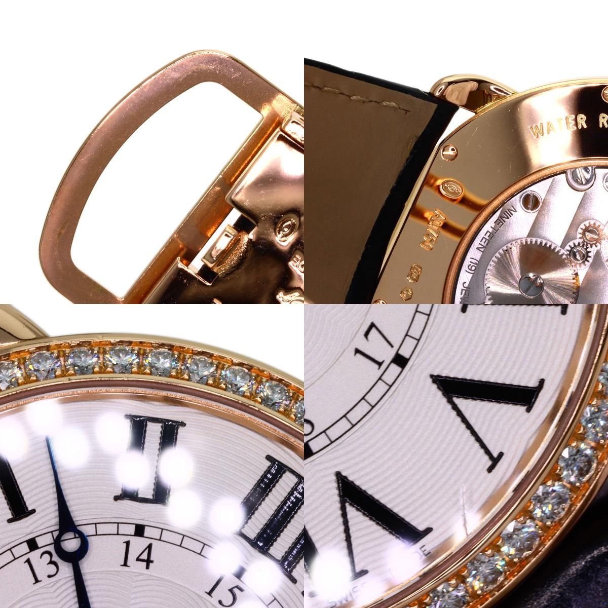 CARTIER カルティエ WR007001 ロンド ルイ カルティエ 腕時計 K18PG 革