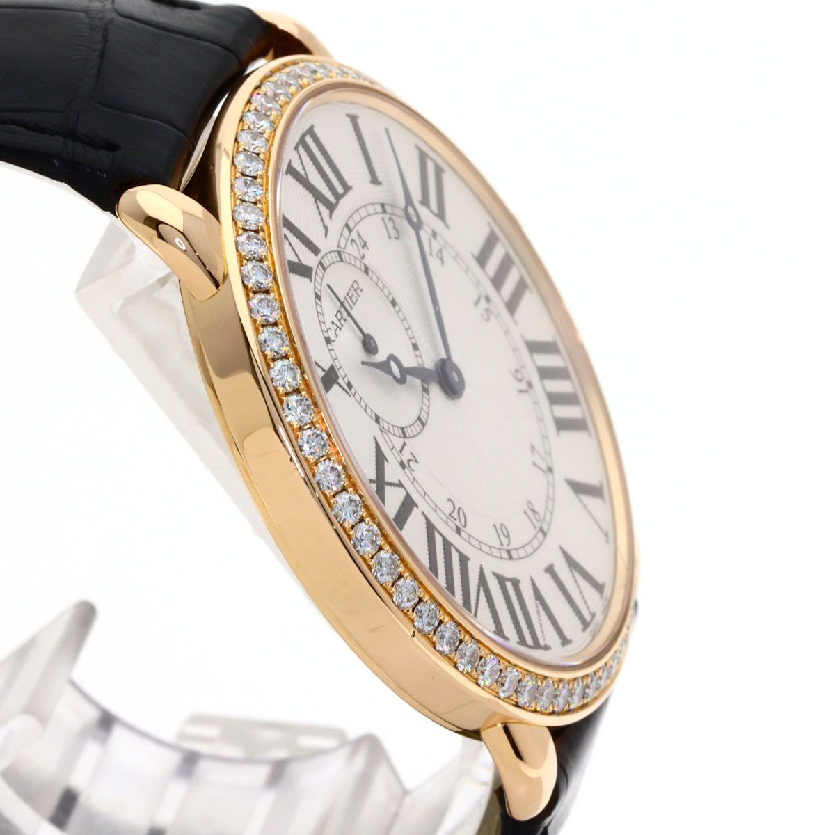 CARTIER カルティエ WR007001 ロンド ルイ カルティエ 腕時計 K18PG 革