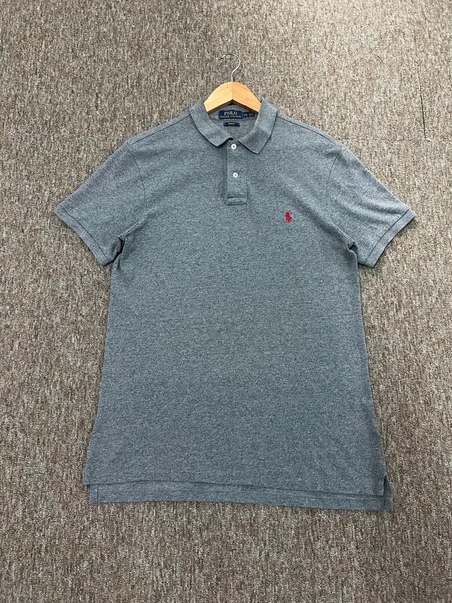 ポロ ラルフローレン カラーTシャツ グレー スリムフィット L