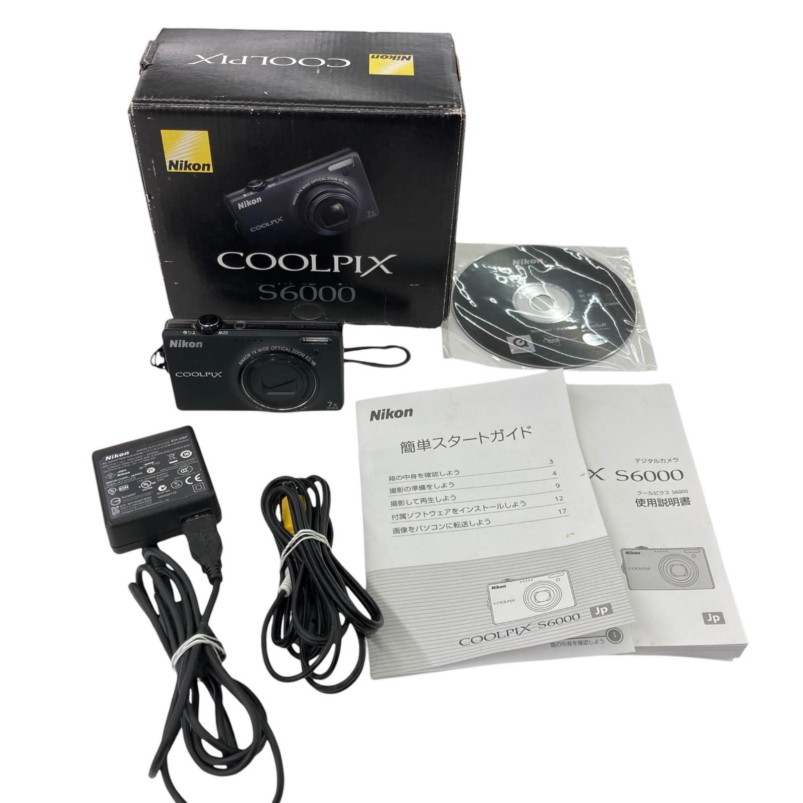 カメラ 186000 動作未確認 Nikon ニコン COOLPIX S600 ブラック