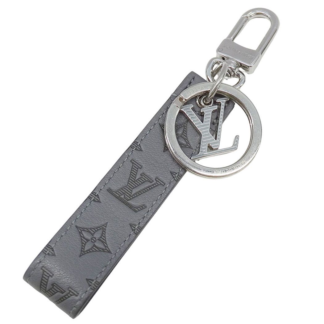 ルイ・ヴィトン LOUIS VUITTON キーホルダー メンズ ブランド モノグラムシャドウ レザー キーホルダー・ドラゴンヌ グレー M82373 キーチャーム バッグチャーム おしゃれ アクセント 大人 【中古】