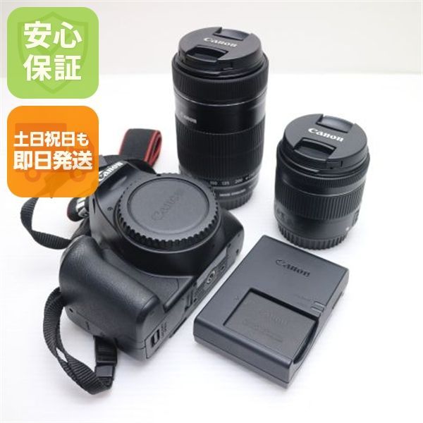 新品同様 EOS Kiss X10 ダブルズームキット ブラック 即日発送 Canon デジタル一眼カメラ デジタルカメラ 土日祝発送OK