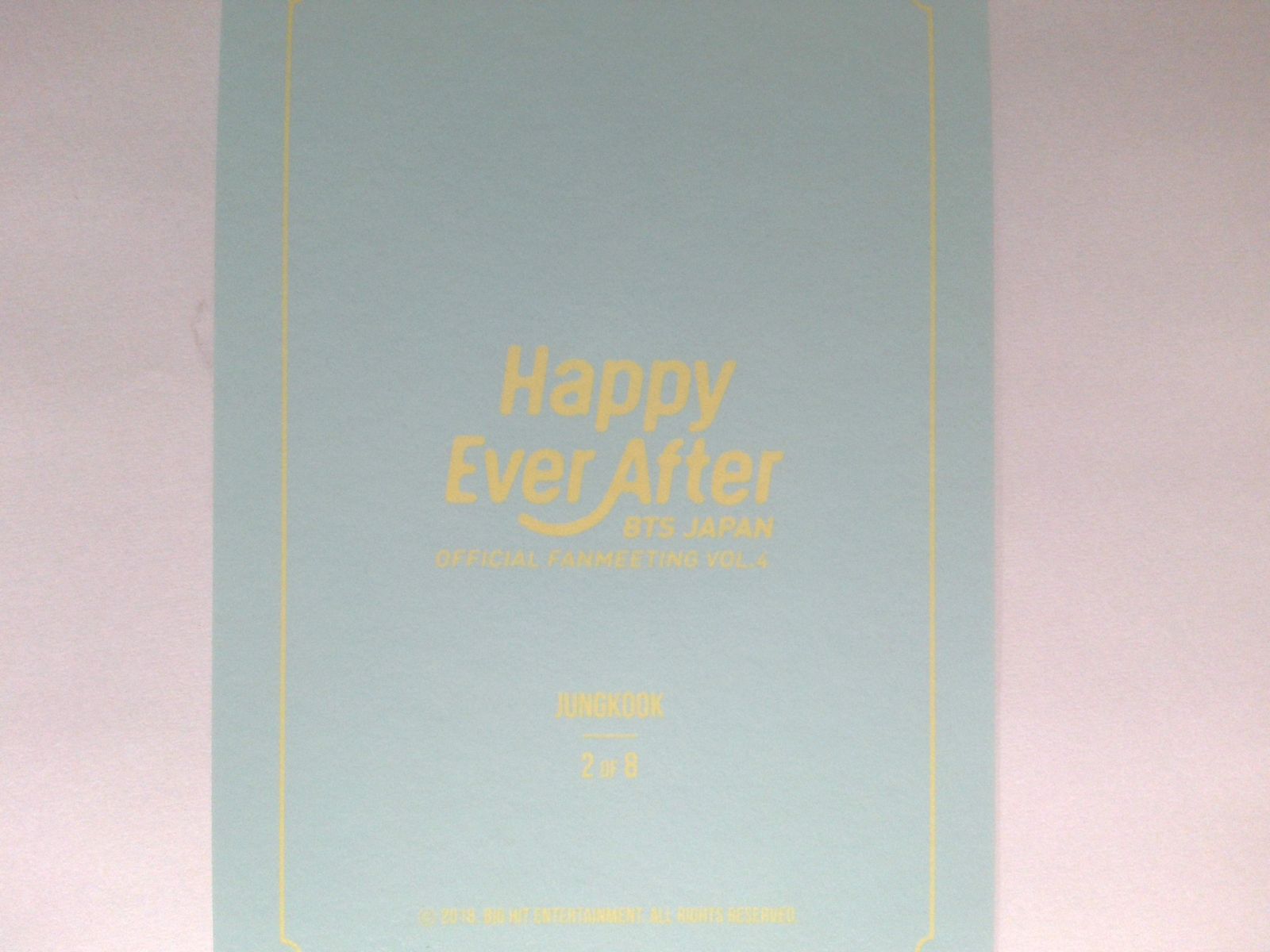 BTS JUNGKOOK トレカ Happy Ever After ミニフォトカード (2/8