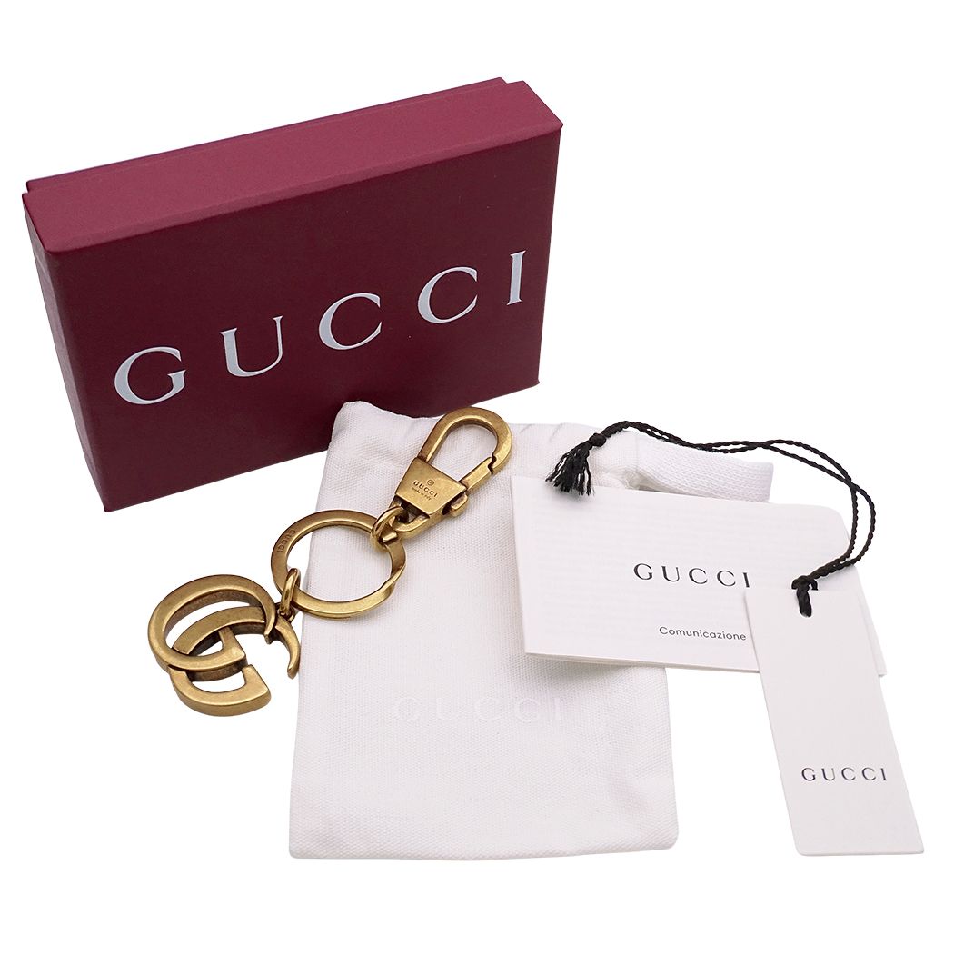 美品 グッチGUCCI GGスプリーム GGマーモント キーリング チャーム グッチ GUCCI キーホルダー レディース メンズ ブランド GGマーモント