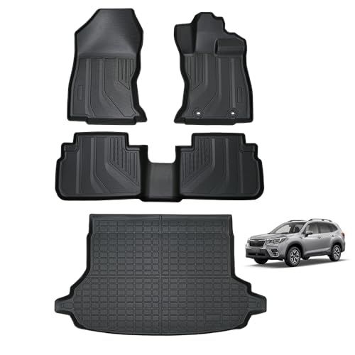 フロアマットフォレスター SK系 対応 カーマット+トランクマット スバル フォレスター SK系 -Forester SK系 新型5代目 型式: SK9/SKE/SK5 2019-2023年式 専用設計 ラゲッジマット TPE素材 防水 滑り 防止 耐汚れas 13,588円