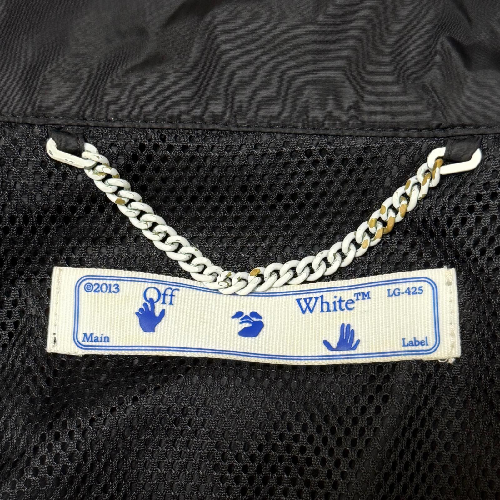 OFF-WHITE Logo Tape Windbreaker Jacket ロゴテープウィンド