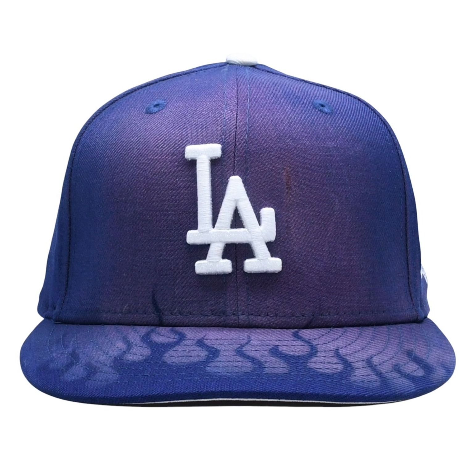 NEW ERA ニューエラ キャップ Los Angeles Dodgers ロサンゼルスドジャーズ カスタムモデル ブルー 59FIFTY サイズ7 1/4 57.7cm 美品 中古 4a005536