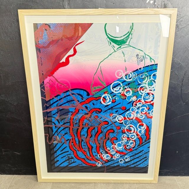 横尾忠則 シルクスクリーン ワンダーランド サイン有 85/100 アート 美術 絵72.5x102cm 額87x117.5cm/303913