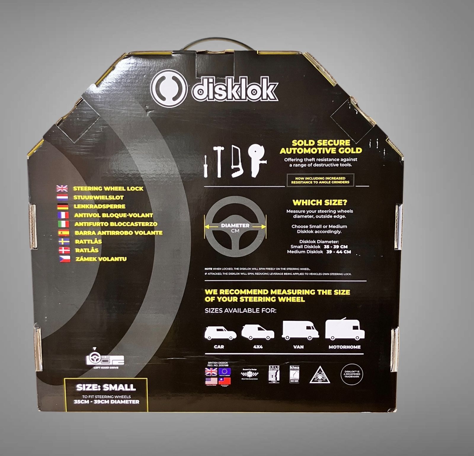 未開封 disklok Sサイズ GOLD ゴールド ハンドルロック ステアリング