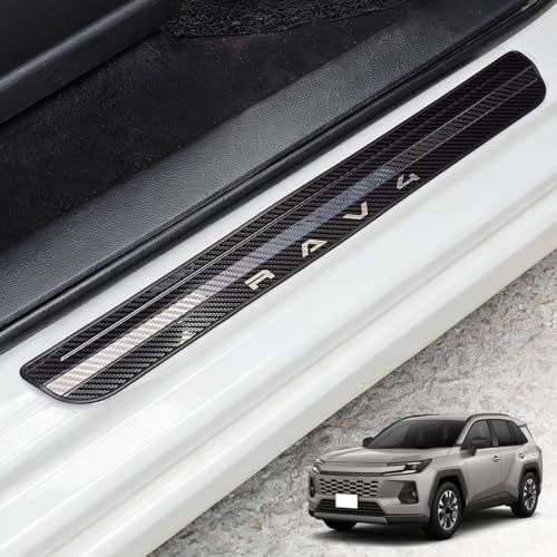 サイドステップガード RAV4 XA60系 カーボン調 4点セット | ? ステンレス素材,2025.12?RAV4 XA60系専用,乗降時足元保護,サビ・傷・泥汚れ防止,3カラー展開,両面テープ貼付取付,取扱説明書・粘着補助剤・拭きクロス・ 486f7178