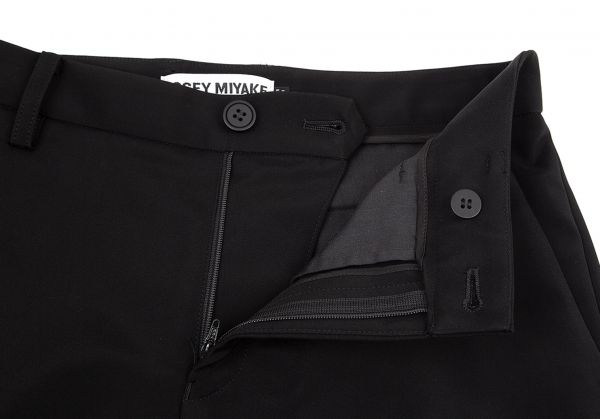 イッセイミヤケISSEY MIYAKE アセテートポリテーパードパンツ 黒2