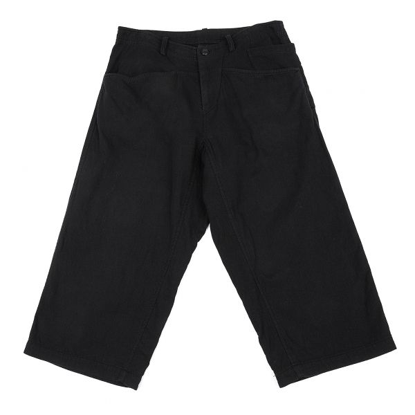 ワイズY's コットンウールポケットデザインパンツ 黒2
