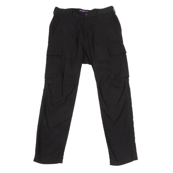 ワイズY's テンセルカーゴパンツ 黒1