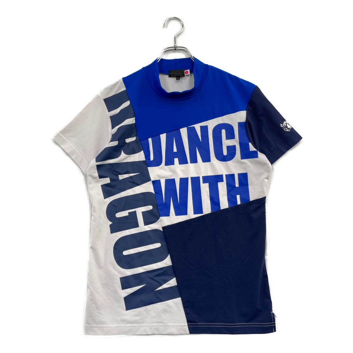中古 メンズ ダンスウィズドラゴン DANCE WITH DRAGON 半袖シャツ 2(M) 白×青 モックネック