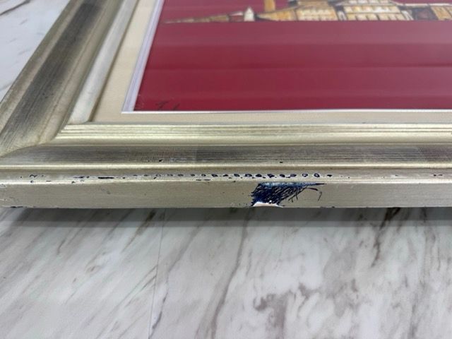 真作 市村 司 ベネチア 風景画 F6号キャンバス 油彩画 油絵 額装 象元