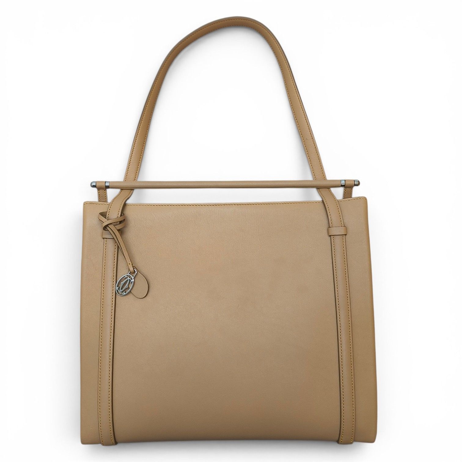☆​【美品】Cartier カルティエ カボション ハンドバッグ ベージュ 