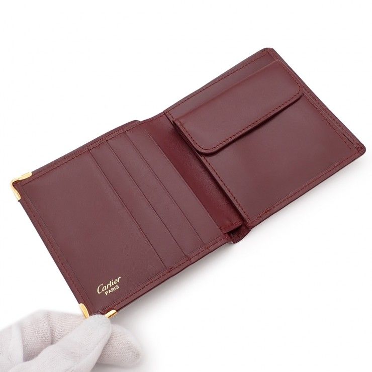 未使用品 Cartier カルティエ マストライン 折り財布 73184192 レザー