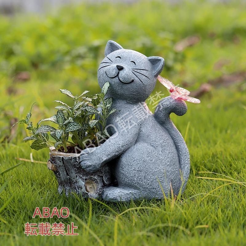 プランター ねこ 樹脂 キャット 猫 ネコ かわいい アニマル 動物 鉢植え 植木鉢 ガーデニング 雑貨 ガーデン雑貨 ガーデンインテリア ガーデン インテリア