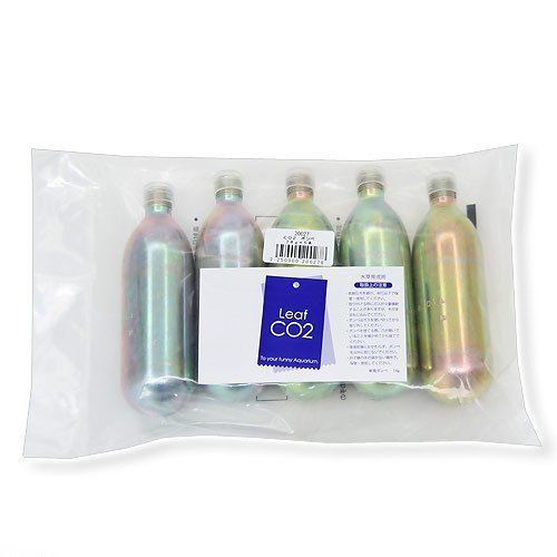 Ｌｅａｆ ＣＯ２ ボンベ ７４ｇ ５本セット 炭酸ボンベ 汎用品 新瓶 水草育成 水草 水草水槽i 7ca17611