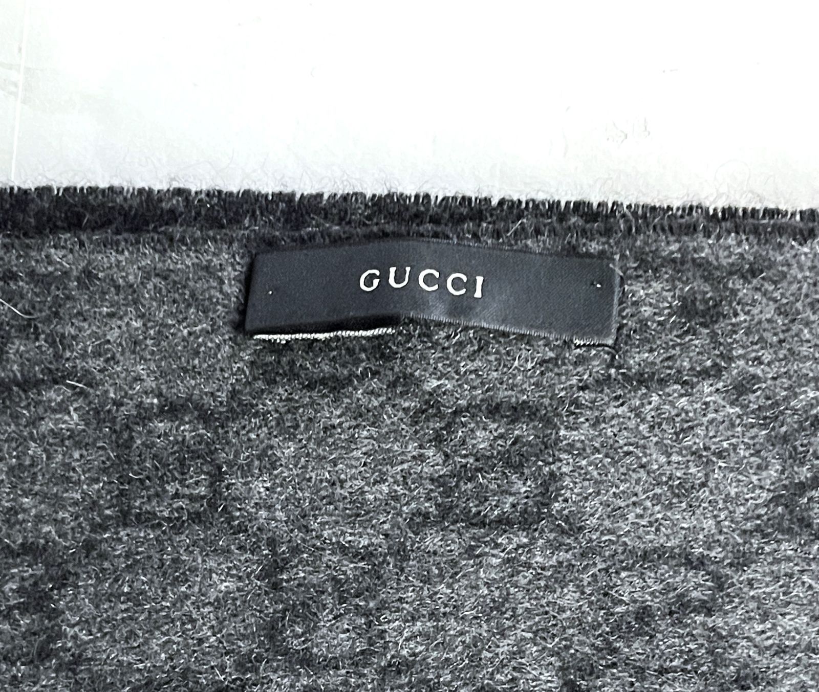 GUCCI｜グッチ GG柄 カシミヤ フリンジマフラー ストール ショール