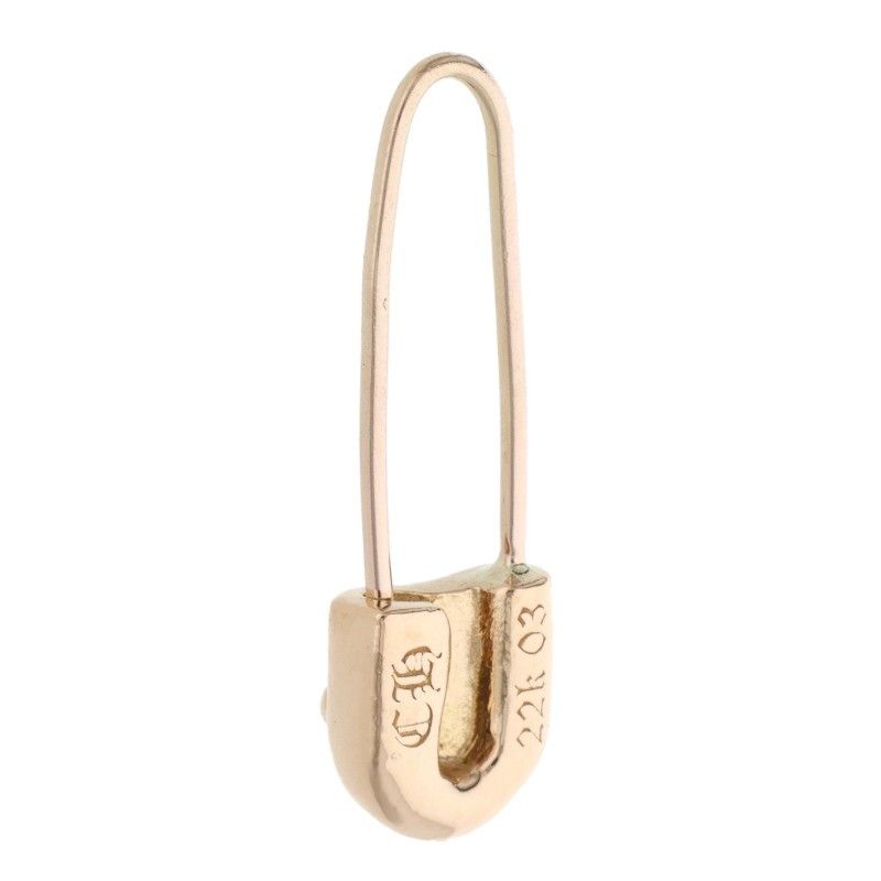 クロムハーツ 22K ER SAFETY PIN/セーフティピン ゴールドピアス