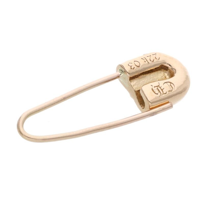 クロムハーツ 22K ER SAFETY PIN/セーフティピン ゴールドピアス