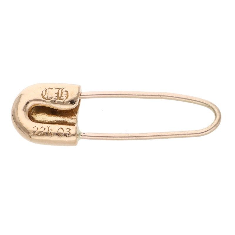 クロムハーツ 22K ER SAFETY PIN/セーフティピン ゴールドピアス