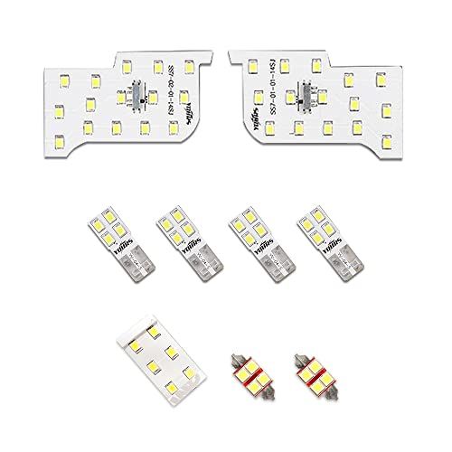 N◆ユアーズ(Yours) アウトランダーPHEV GN0W ガラスルーフ装着車専用 LEDルームランプ フルセット ホワイト 9pcs [2] M | フロント用,バニティ用,セカンド用,ラゲッジ用,バックドア,フルセット,専用工具付,室内灯,明るさ調整,カ
