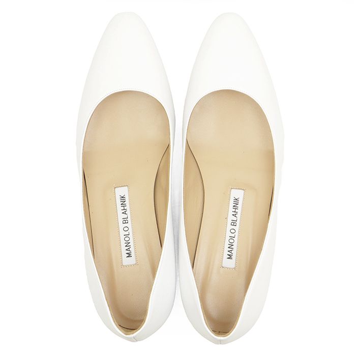 SALE【新品同様】MANOLO BLAHNIK マノロブラニク ローヒールパンプス