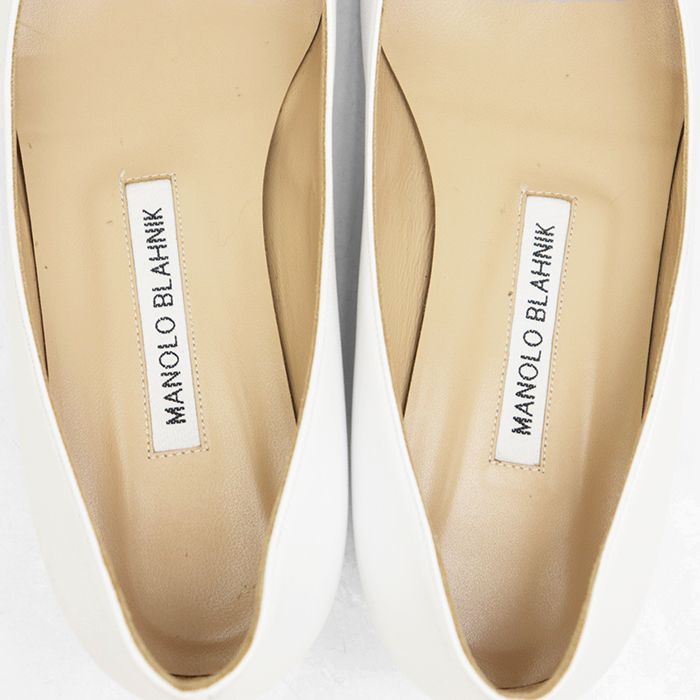 SALE【新品同様】MANOLO BLAHNIK マノロブラニク ローヒールパンプス