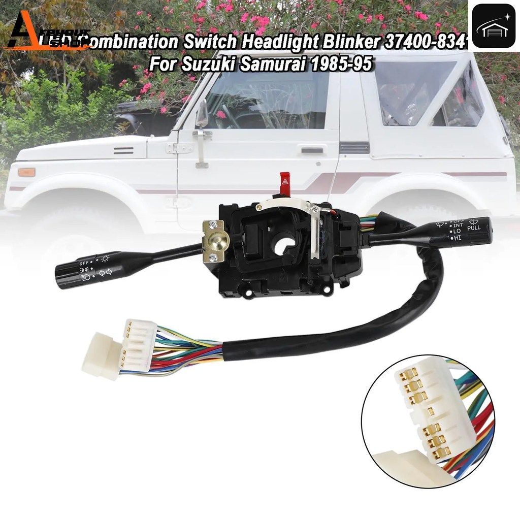 左ハンドル車用 コンビネーションスイッチ ヘッドライトウインカー 37400-83410 サムライ 1985-95 自動車部品カスタムパーツ