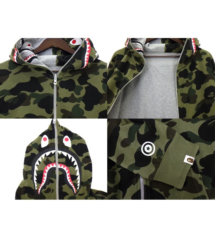 アベイシングエイプ A BATHING APE【 1st CAMO SHARK FULL ZIP HOODIE