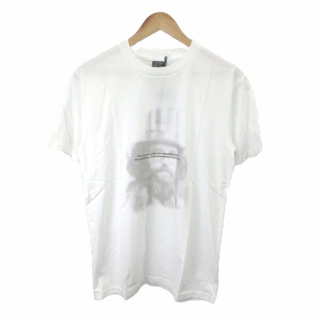 ナンバーナイン NUMBER (N)INE SMOKE T-SHIRT スモークプリント ヒューマンアート グラフィックTシャツ 2 白 ホワイト カットソー トップス タグ付き S22NT001 /YU ■GY19