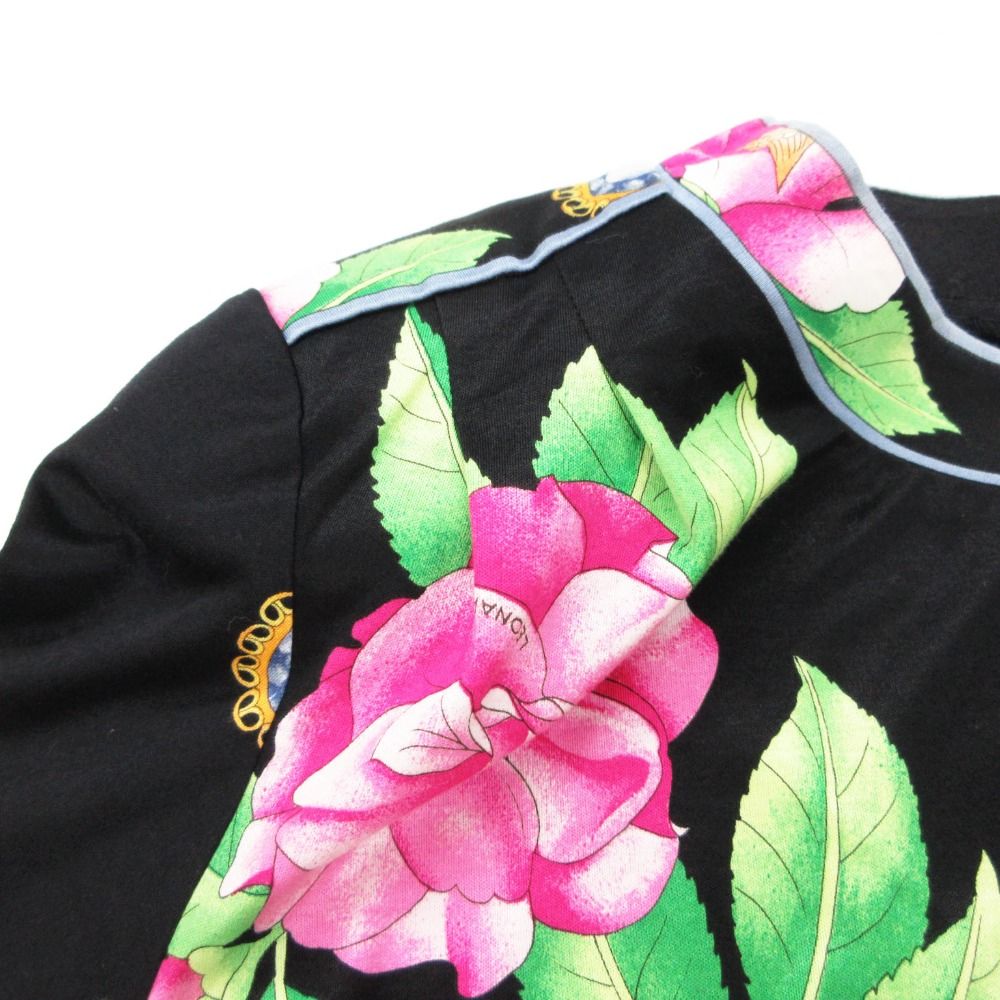美品 LENARD レオナール カットソー Tシャツ 半袖 花柄 フラワー