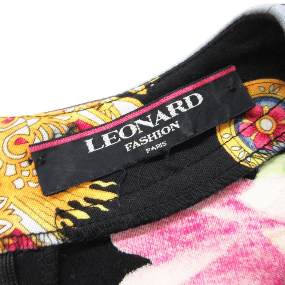 美品 LENARD レオナール カットソー Tシャツ 半袖 花柄 フラワー
