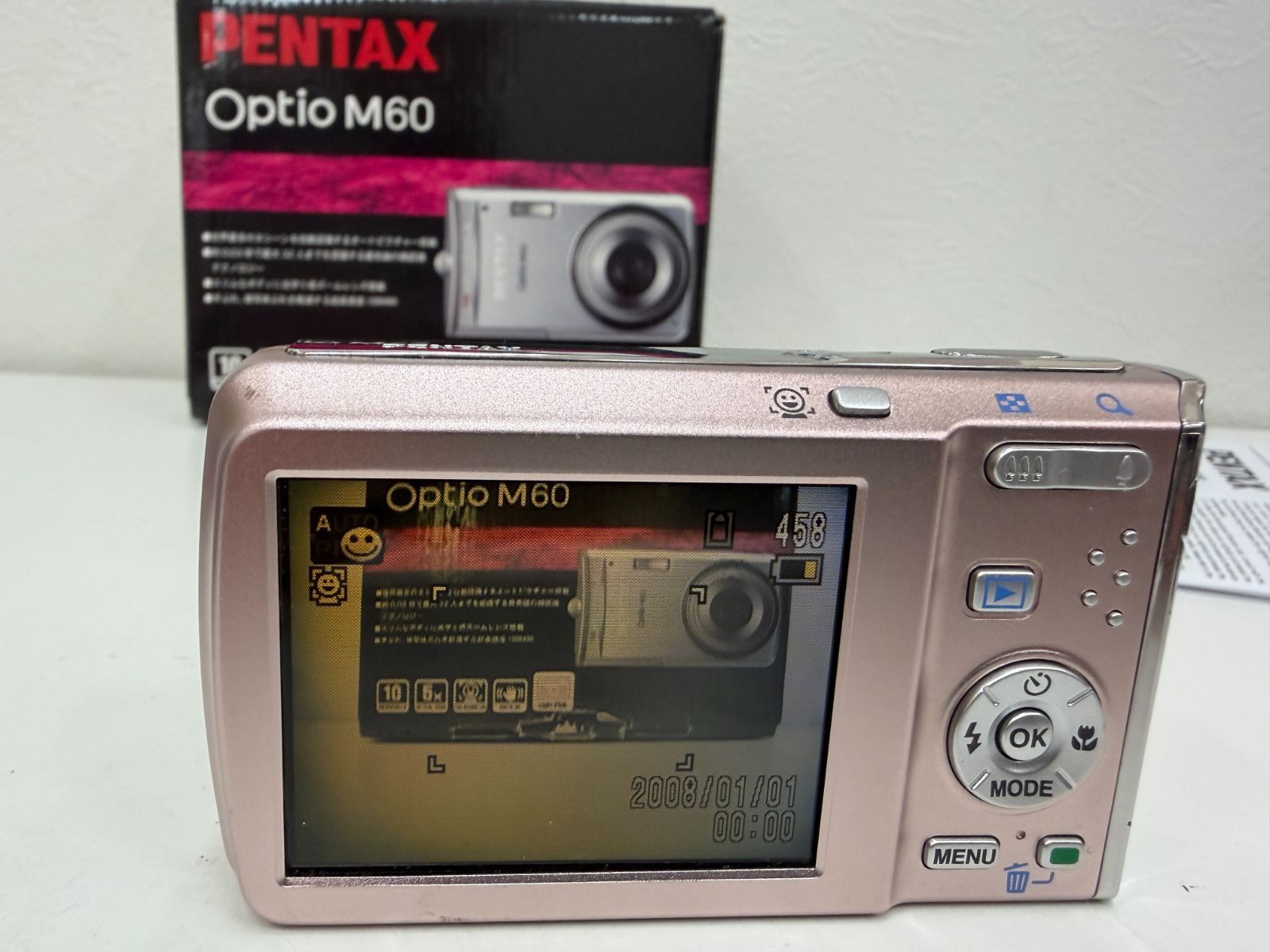 PENTAX Optio M60 本体 デジタルカメラ 標準付属品 SDカード 1GB