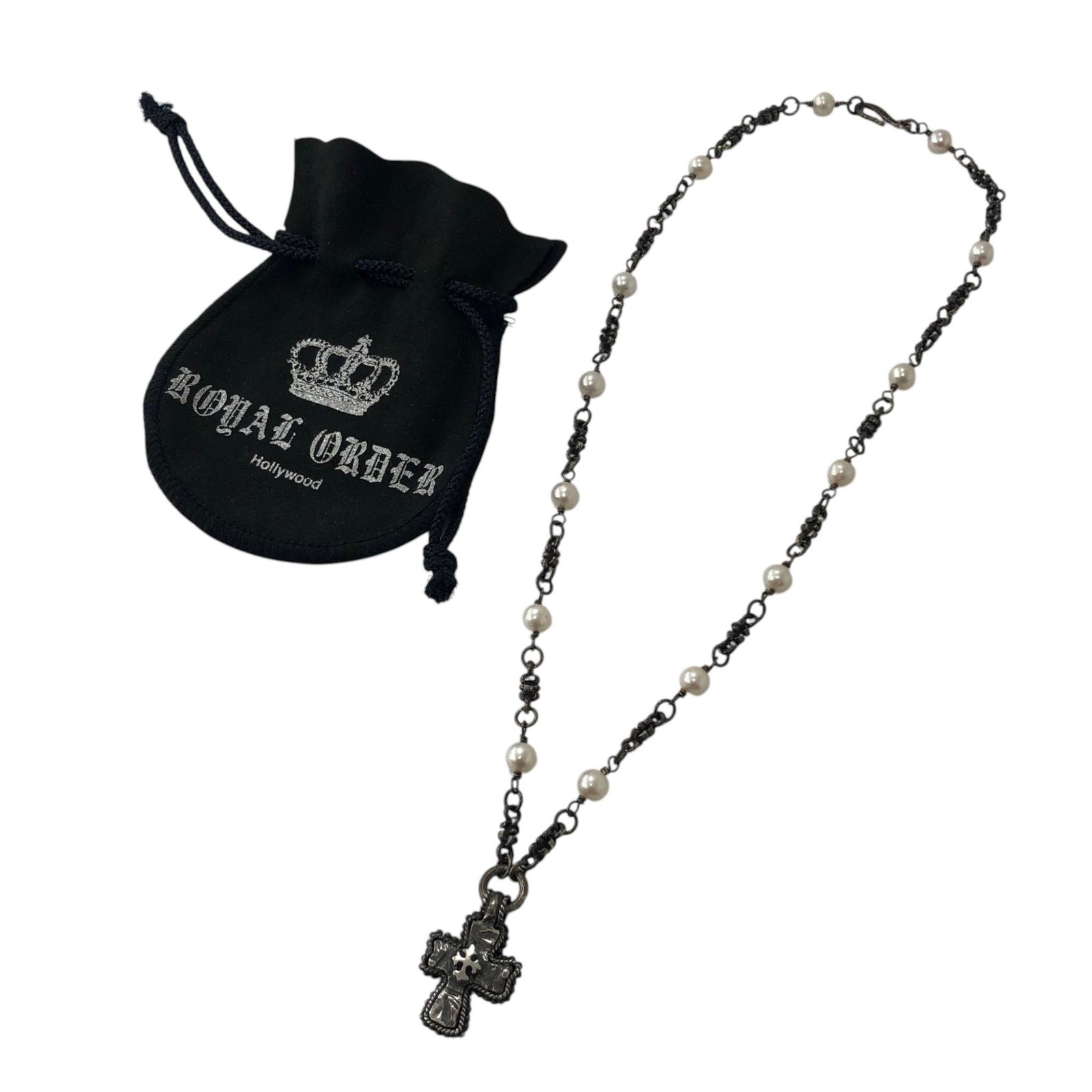 ROYAL ORDER/ロイヤルオーダー/シルバー925/クロス/パールモチーフ