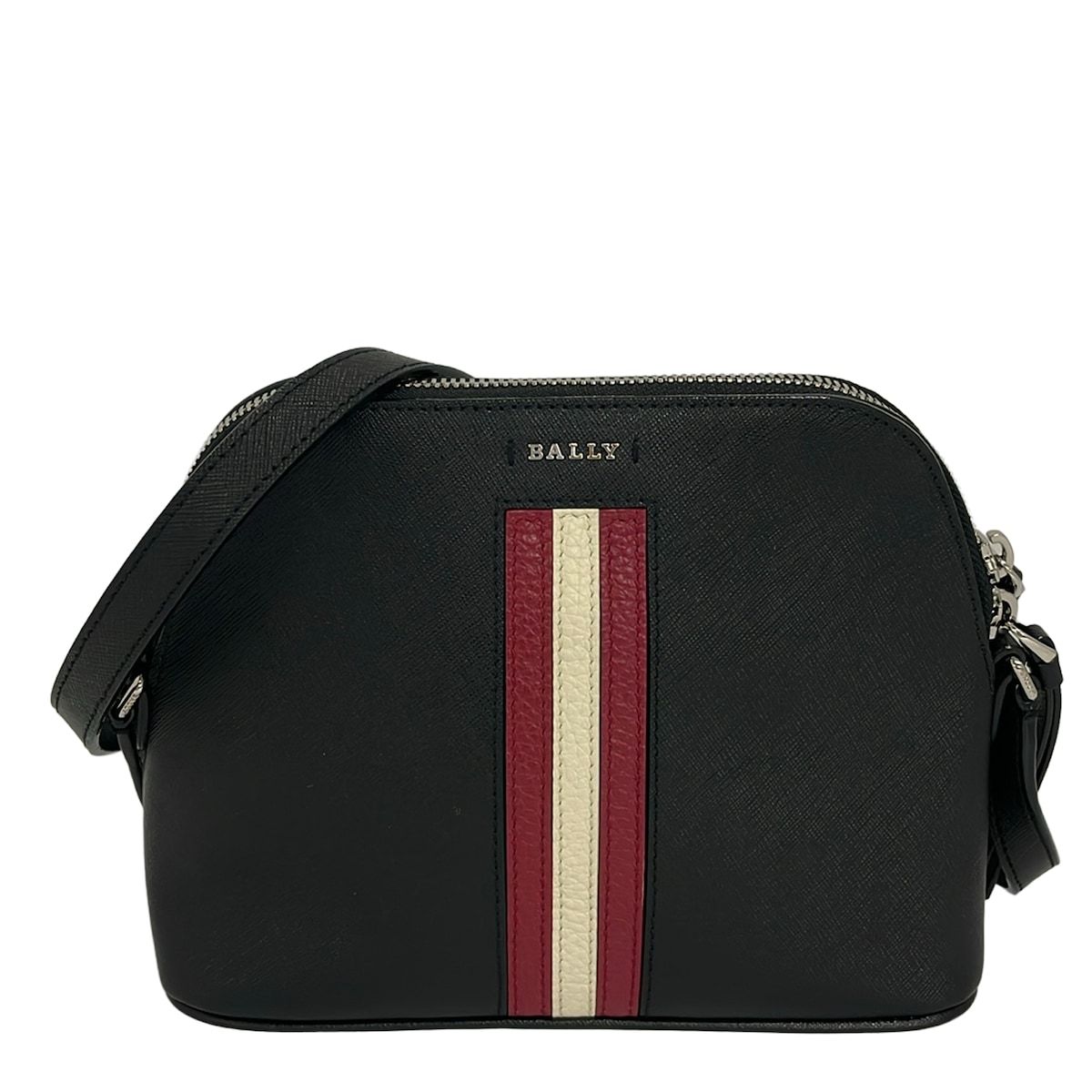 BALLY(バリー) ショルダーバッグ美品 ハイポイント 黒×ボルドー×アイボリー ミニバッグ レザー 14,413円