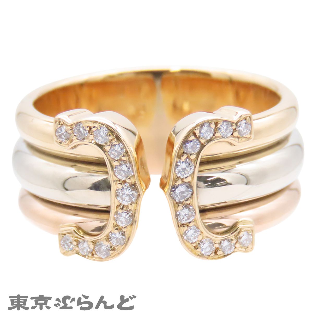 カルティエ CARTIER 2C リング スリーカラーゴールド K18YG K18PG