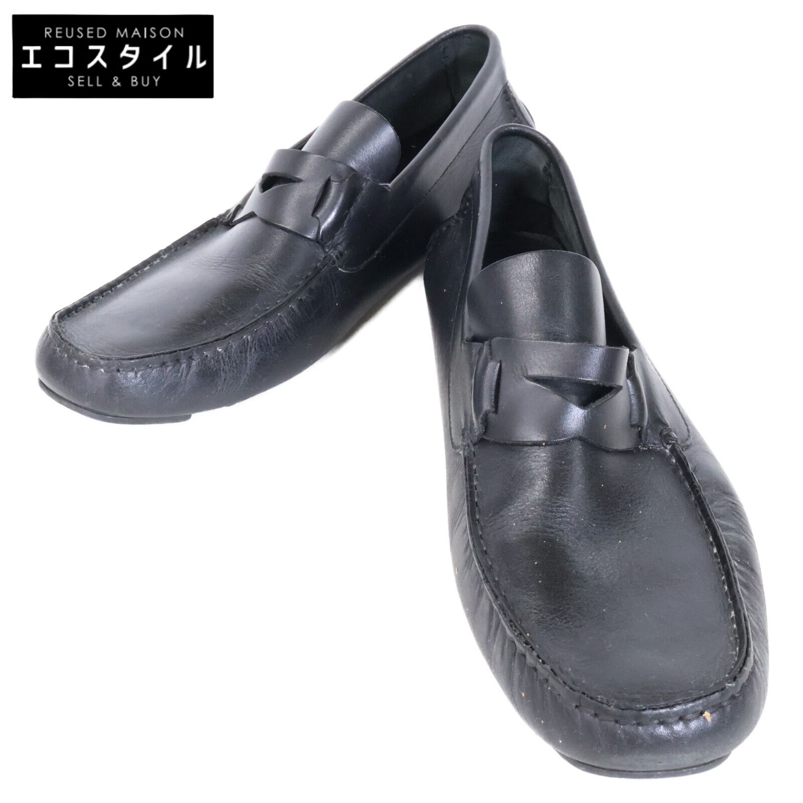 SalvatoreFerragamo　サルバトーレフェラガモ　レザー ドライビング シューズ　10 1/2