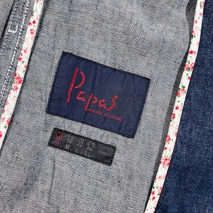 リネン混 Papas パパス デニム カバーオール ジャケット 46