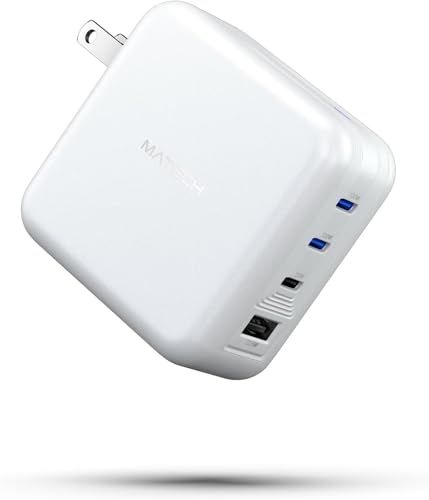 MATECH 充電器 100W USB-C 急速充電 GaN III採用 Type-C×2＋USB-A 折りたたみ式プラグ PD対応 MacBook ノートPC iPhone対応 Sonicharge 100W Pro X ブラックyu