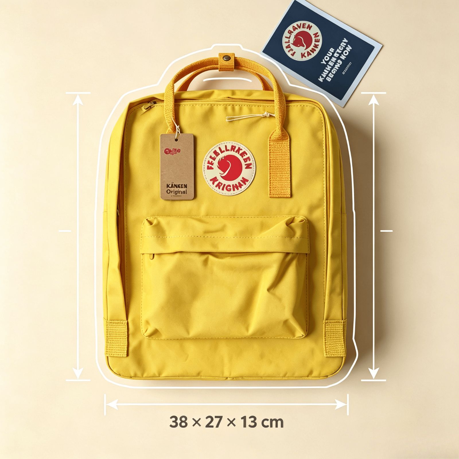 リュックサック カンケンリュック 黄色 FJALLRAVEN Kanken Koncept