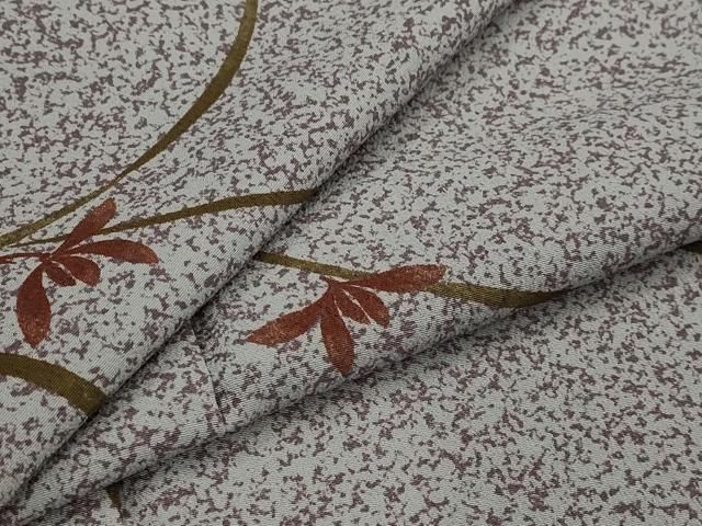 平和屋着物▽小紋　単衣　草花文　洗える着物　AABJ5193st